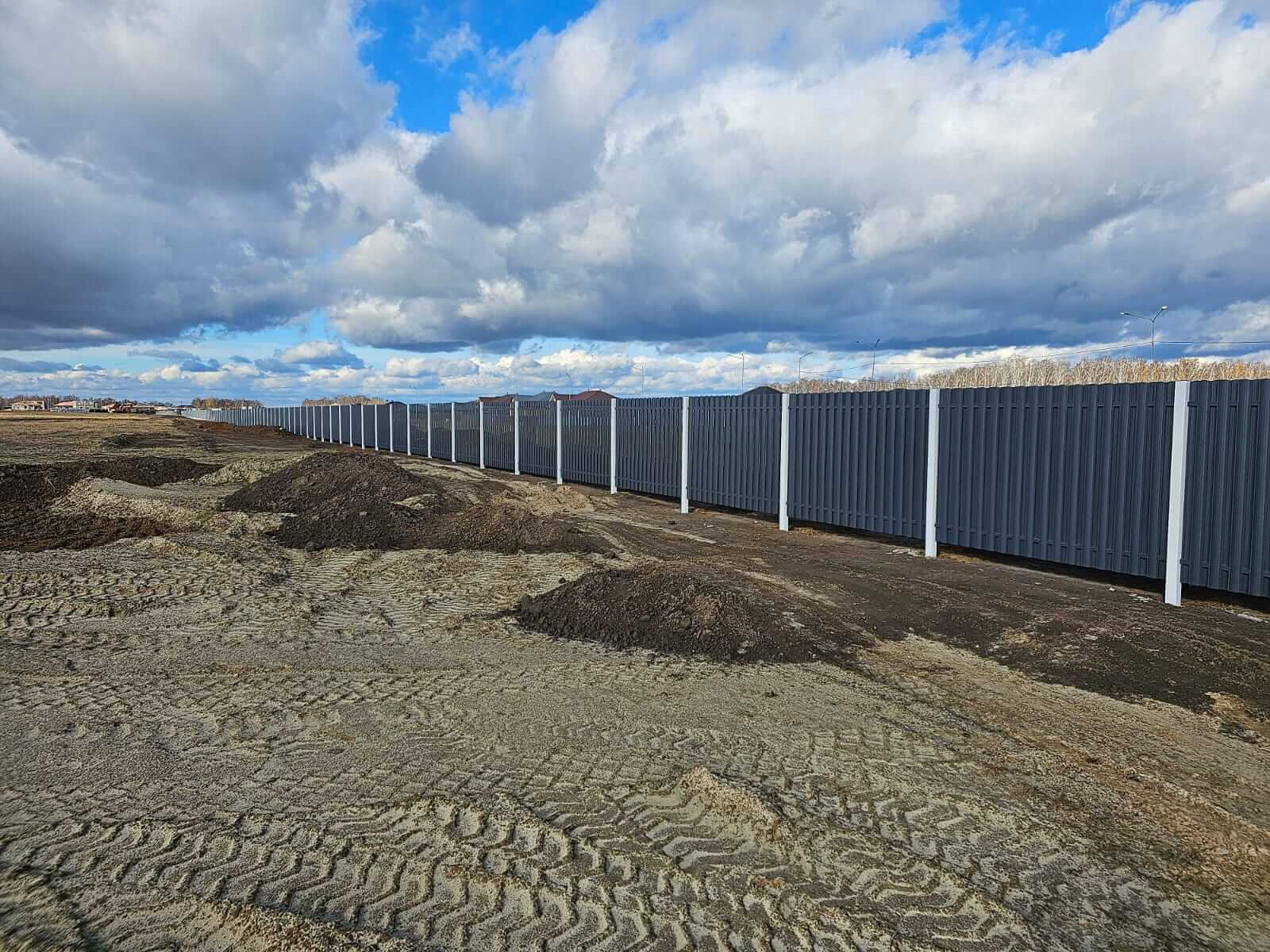 Забор из евроштакетника 234м RAL7024/7024 Серый Графит двусторонний фото 8 в Кирове