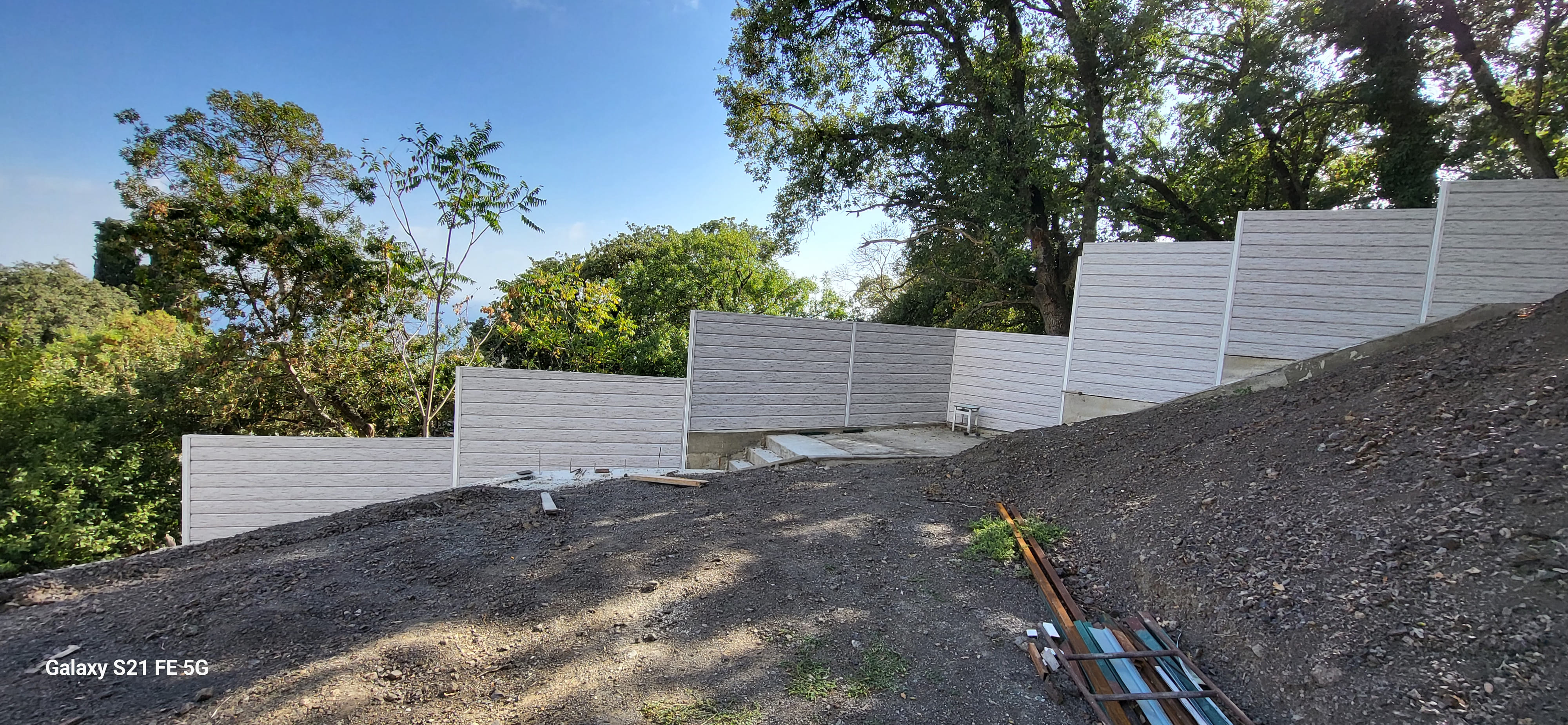 Забор из металлосайдинга ЕВРО-БРУС 54м Беленый Дуб Printech фото 4 в Кирове
