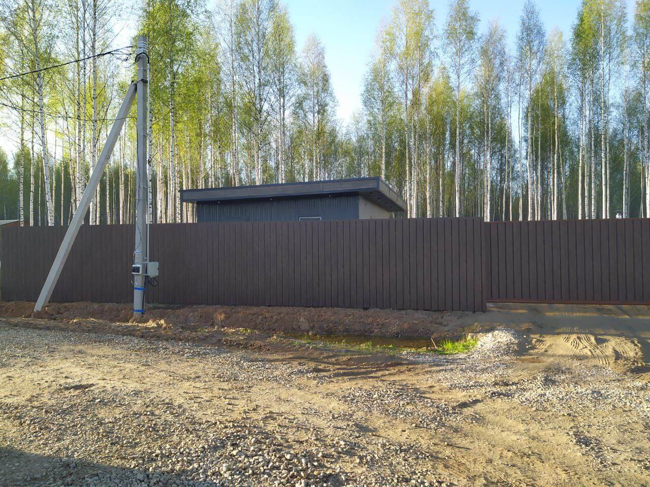 Забор из металлосайдинга ЕВРО-БРУС 25м Темный Каштан 3D Принтек фото 1 в Кирове
