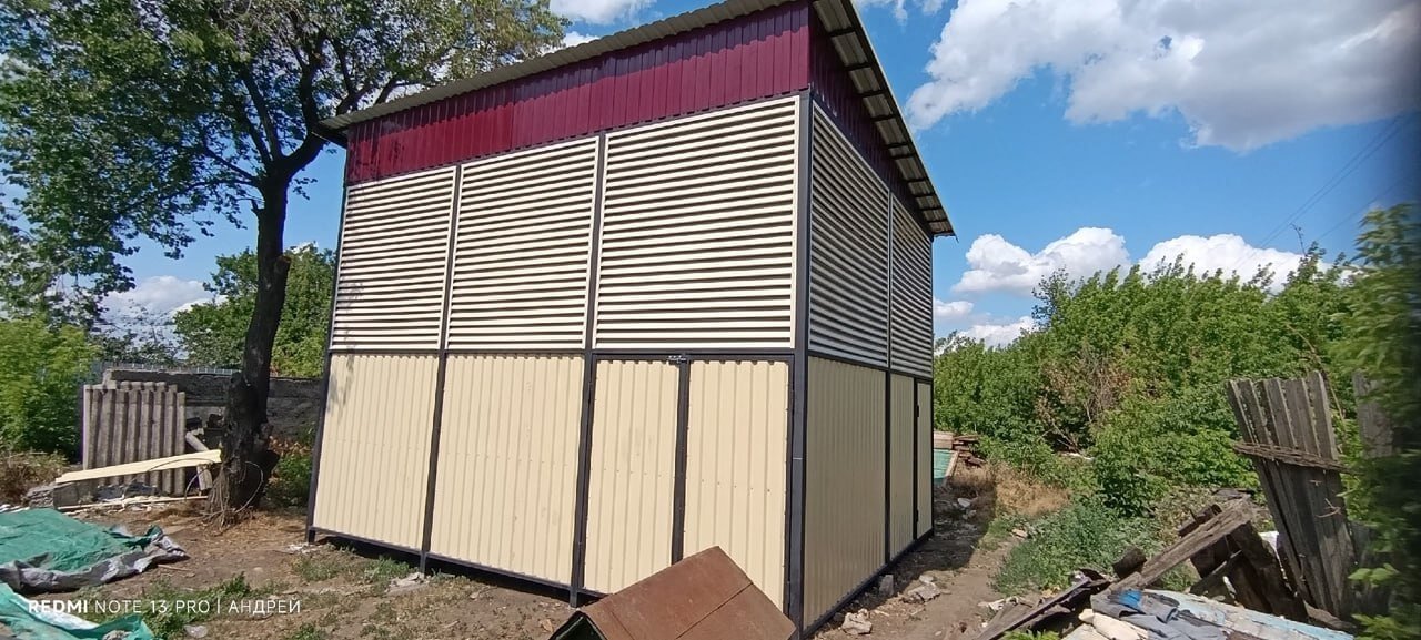 Сенник из ламелей еврожалюзи RAL1015 Слоновая Кость фото 2 в Кирове